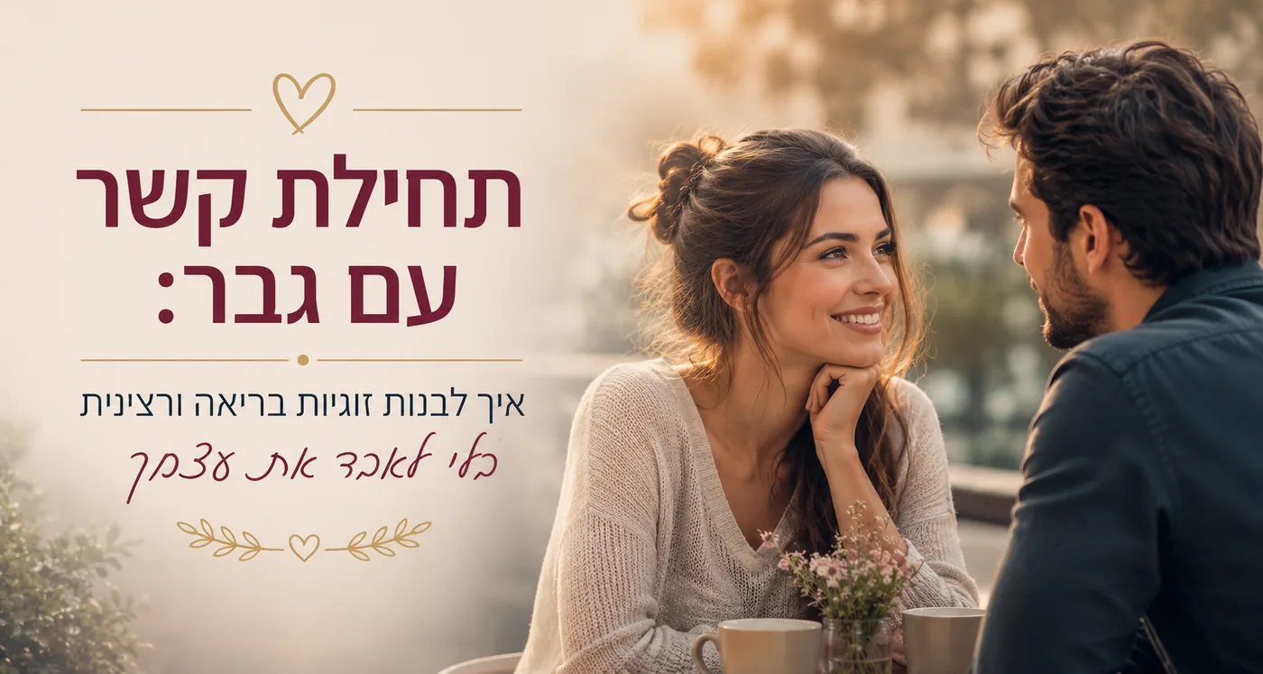 תחילת קשר עם גבר איך לבנות זוגיות בריאה ורצינית בלי לאבד את עצמך