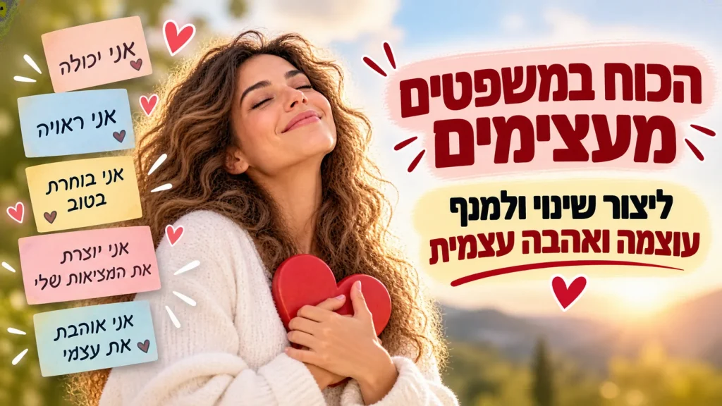 הכוח במשפטים מעצימים: ליצור שינוי ולמנף עוצמה ואהבה עצמית