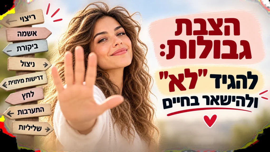 הצבת גבולות: להגיד "לא" ולהישאר בחיים