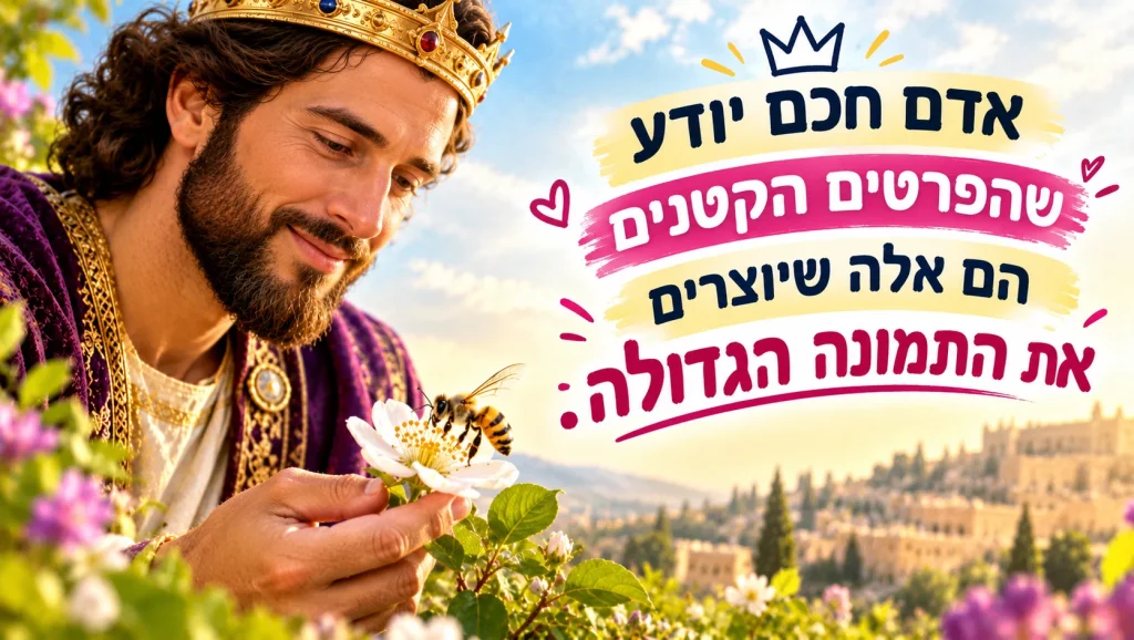 אדם חכם יודע שהפרטים הקטנים הם אלה שיוצרים את התמונה הגדולה.