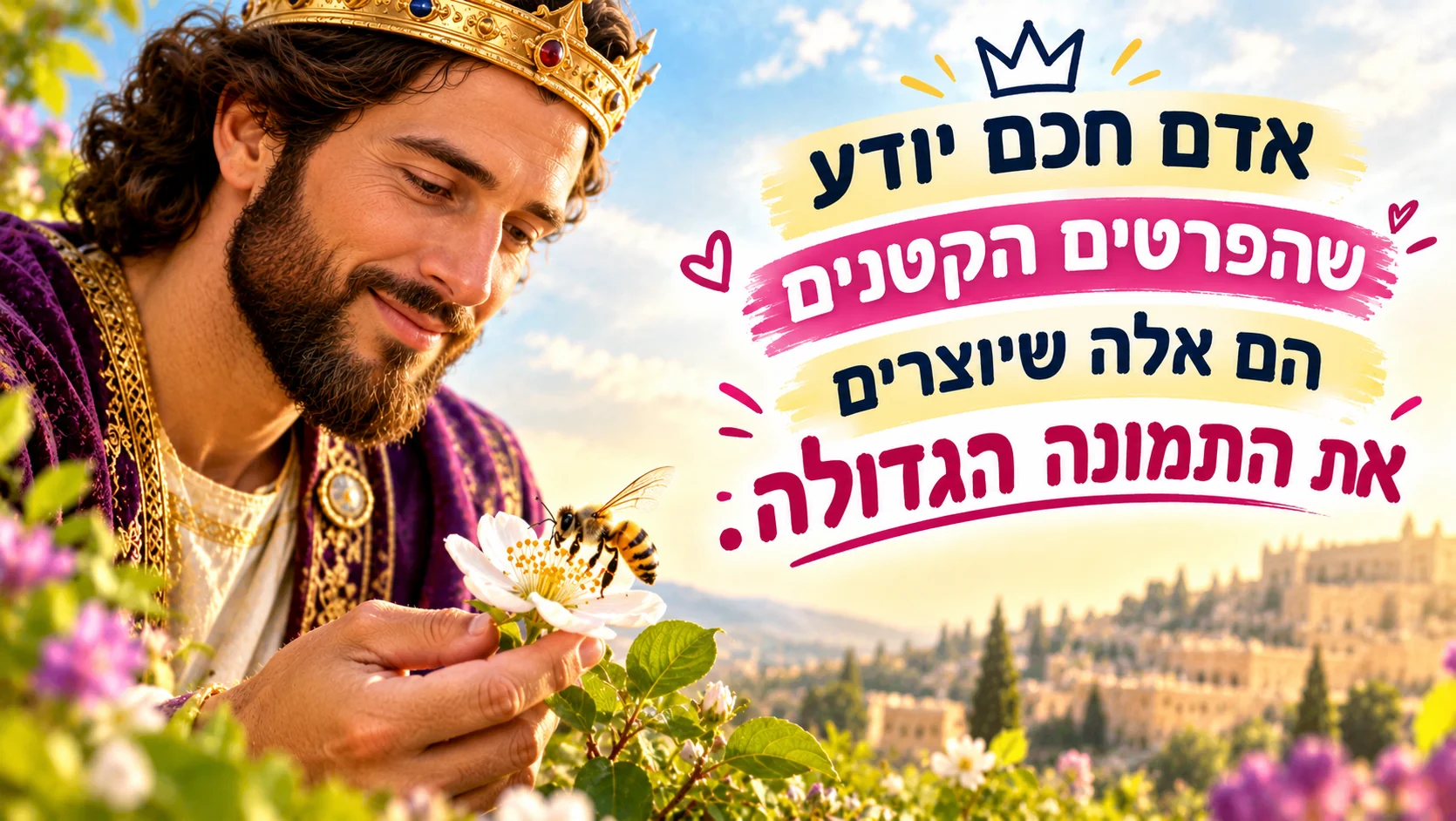 אדם חכם יודע שהפרטים הקטנים הם אלה שיוצרים את התמונה הגדולה.