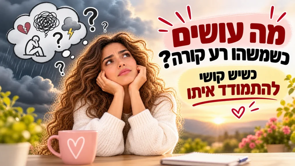 מה עושים כשמשהו רע קורה? כשיש קושי להתמודד איתו